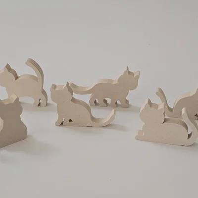 Mô hình Neko Cat Silhouette Stands - Bộ 6 hình bóng mèo