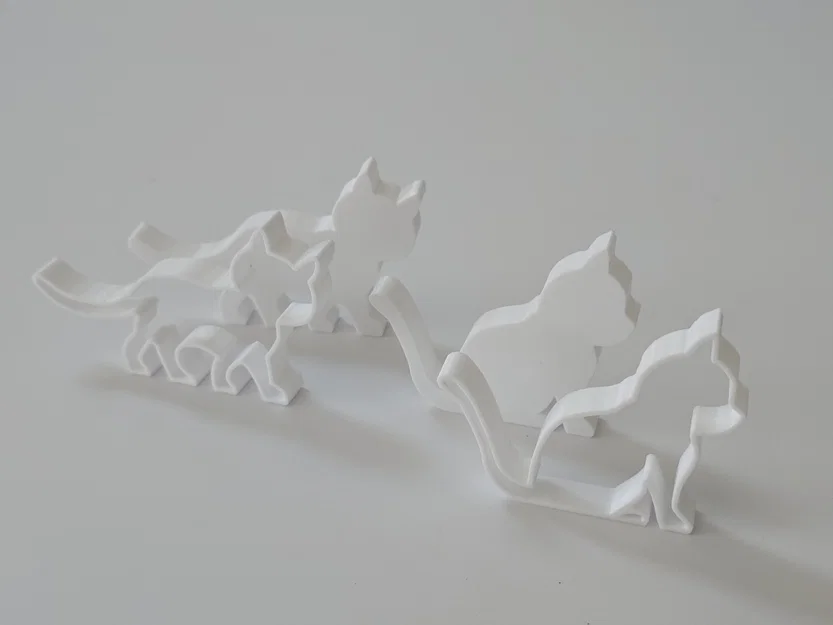 Mô hình Neko Cat Silhouette Stands - Bộ 6 hình bóng mèo - Image 3