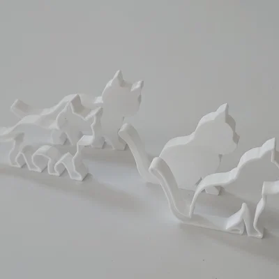 Mô hình Neko Cat Silhouette Stands - Bộ 6 hình bóng mèo
