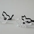 Mô hình Neko Cat Silhouette Stands - Bộ 6 hình bóng mèo - Thumbnail 4