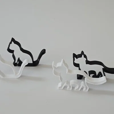 Mô hình Neko Cat Silhouette Stands - Bộ 6 hình bóng mèo