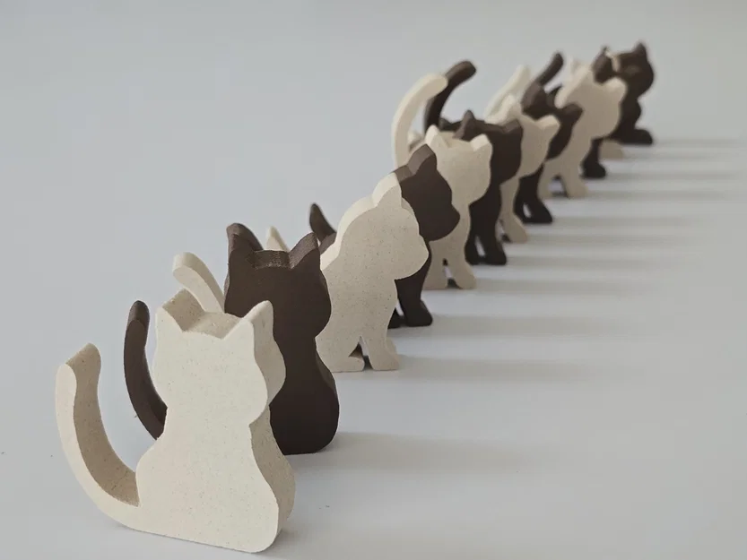 Mô hình Neko Cat Silhouette Stands - Bộ 6 hình bóng mèo - Image 6