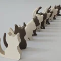 Mô hình Neko Cat Silhouette Stands - Bộ 6 hình bóng mèo - Thumbnail 6