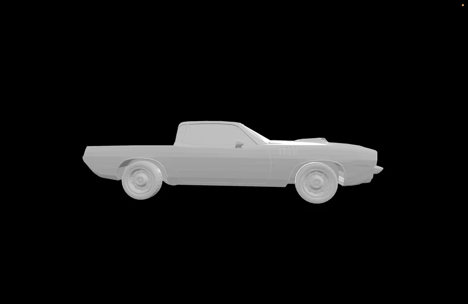 Mô hình in 3D xe cơ bắp Plymouth Barracuda Truck cổ điển - Image 4