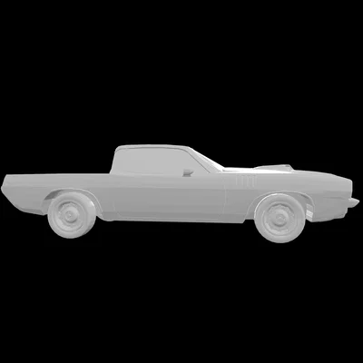 Mô hình in 3D xe cơ bắp Plymouth Barracuda Truck cổ điển