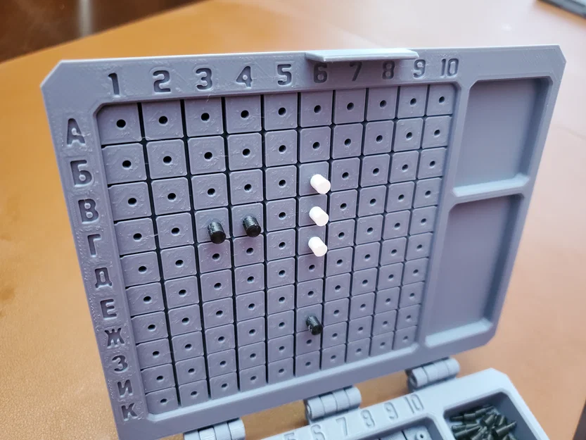 Trò chơi Hải chiến (Battleship) với Hộp đựng: Phiên bản Tiếng Anh & Cyrillic - Image 9