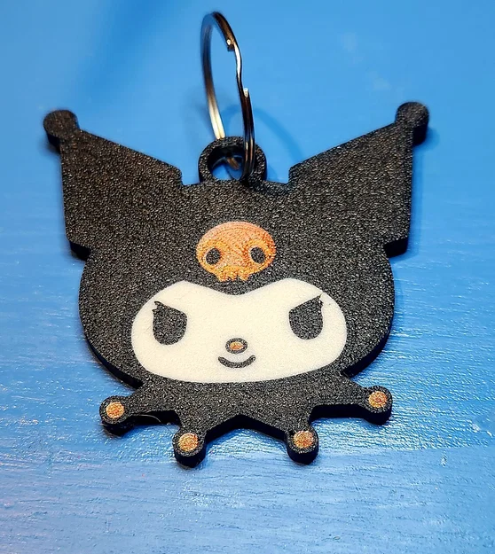 Móc khóa Kuromi dễ thương - Mẫu in 3D đa màu cực chất - Image 1