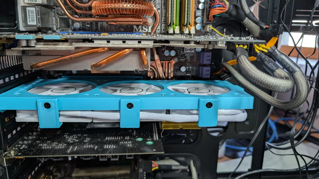 Khung gắn 3 quạt 80mm cho khe PCIe - Tối ưu tản nhiệt máy tính - Image 4