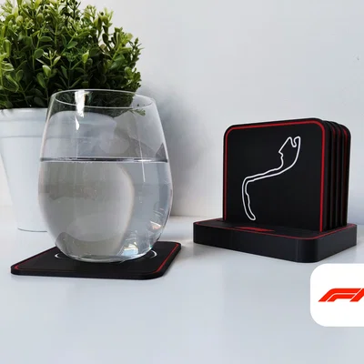 Bộ đế lót ly đường đua Formula 1 | 6 đường đua huyền thoại