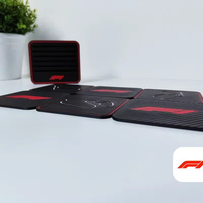 Bộ đế lót ly đường đua Formula 1 | 6 đường đua huyền thoại