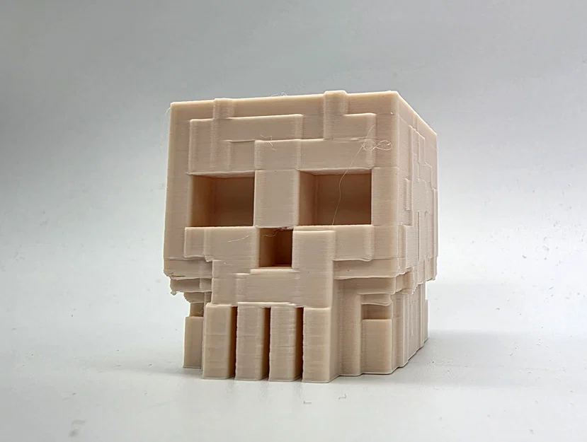 Mô hình đầu lâu phong cách khối hộp Minecraft ấn tượng - Image 4