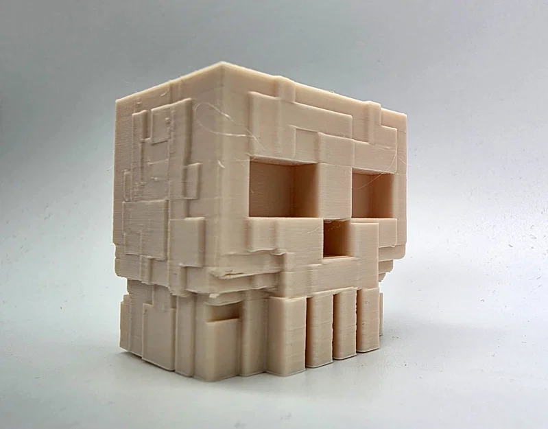 Mô hình đầu lâu phong cách khối hộp Minecraft ấn tượng - Image 5