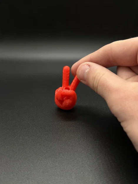 Phụ kiện hạt nút hình ngón tay Peace trang trí dây áo Hoodie - Image 1