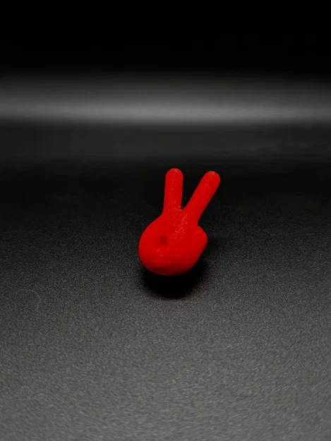 Phụ kiện hạt nút hình ngón tay Peace trang trí dây áo Hoodie - Image 2