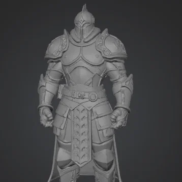 Silent Iron Knight – Mô hình giáp Dark Fantasy STL cho in 3D