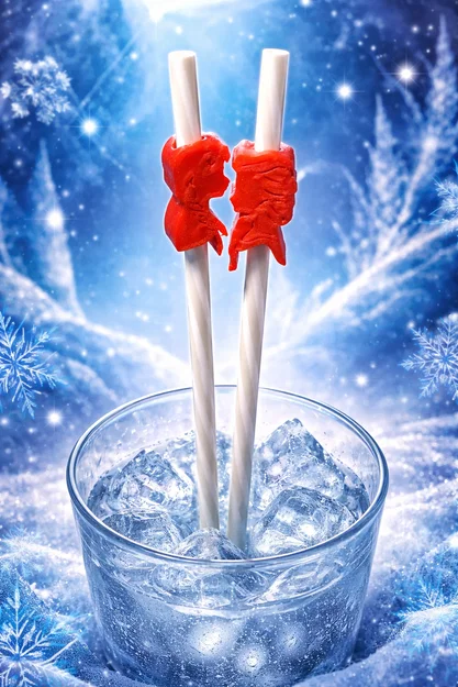 Frozen Straw Magic – Phụ kiện trang trí ống hút Anna & Elsa - Image 1