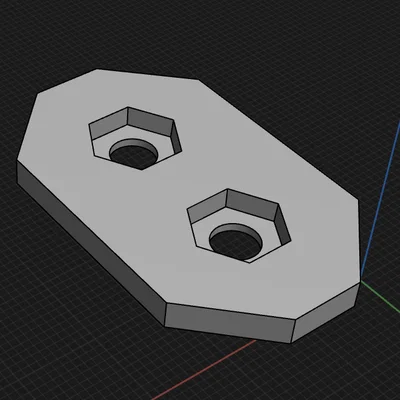 Bản lề cửa K1 & K1c dạng bánh răng in liền (Print in Place) - Bản lề trên độ hở 2mm