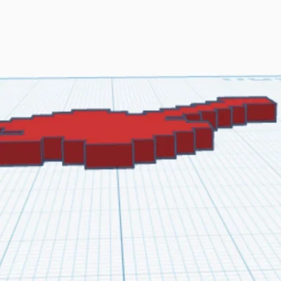 Mô hình 3D vũ khí Mace trong Minecraft (File in STL)