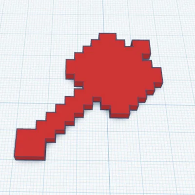 Mô hình 3D vũ khí Mace trong Minecraft (File in STL)