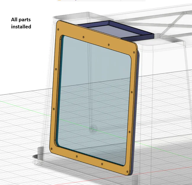 Cửa sổ cho thùng IKEA SAMLA 45L – Bản độ cho Snapmaker U1 - Image 2