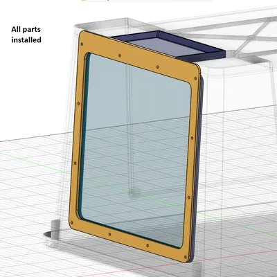 Cửa sổ cho thùng IKEA SAMLA 45L – Bản độ cho Snapmaker U1