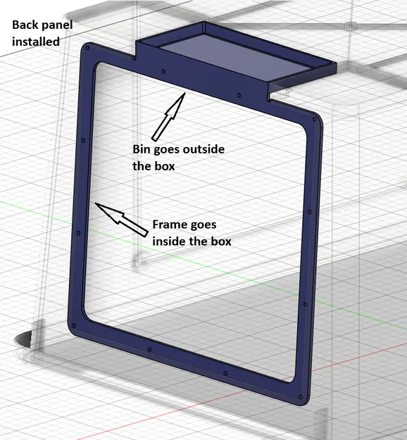 Cửa sổ cho thùng IKEA SAMLA 45L – Bản độ cho Snapmaker U1 - Image 6