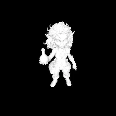 Mô hình nữ Goblin tinh nghịch - Nhân vật 3D cho game nhập vai fantasy