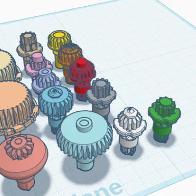 Bộ đầu xoay (Bit) Beyblade 3D - Phụ kiện tự in cực chất