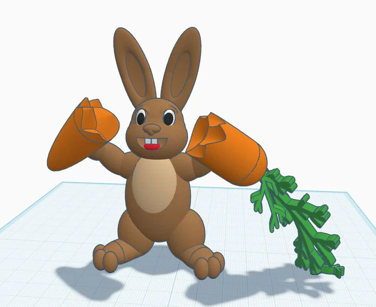 Mô hình chú thỏ và củ cà rốt - Image 1