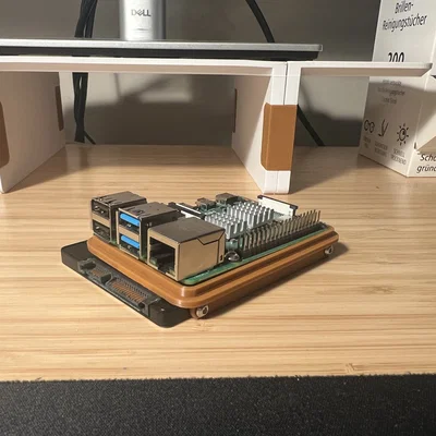 Khung Case 3D Tối Giản Cho Raspberry Pi Và Ổ Cứng SSD 2.5 Inch