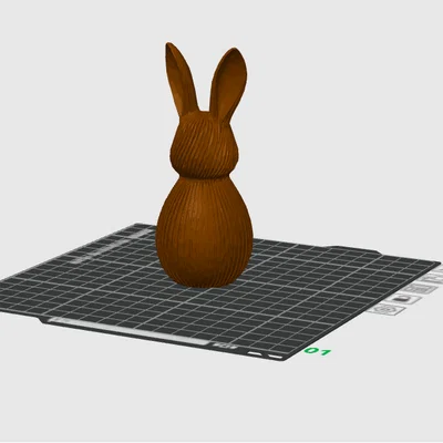 Thỏ Sọc Ribbed Rabbit – Đồ trang trí hiện đại (Dễ in)