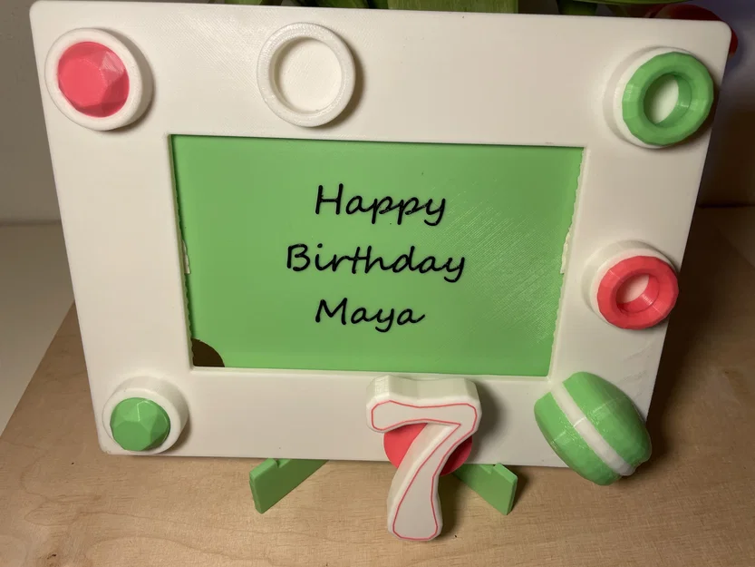 Bộ phụ kiện trang trí sinh nhật 7 tuổi cho Brick Frame (Tương thích với Lego wreath) - Image 1