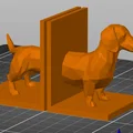 Wiener Warden - Chặn sách hình chó lạp xưởng Low-poly - Thumbnail 1