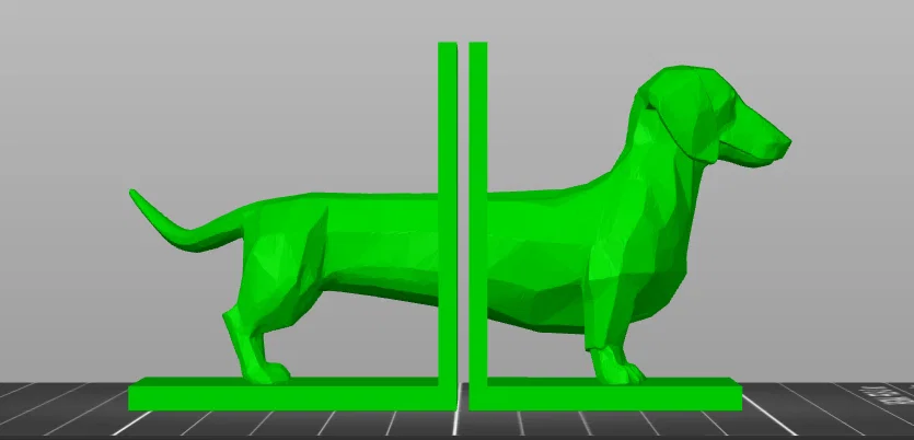 Wiener Warden - Chặn sách hình chó lạp xưởng Low-poly - Image 2