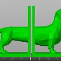 Wiener Warden - Chặn sách hình chó lạp xưởng Low-poly - Thumbnail 2