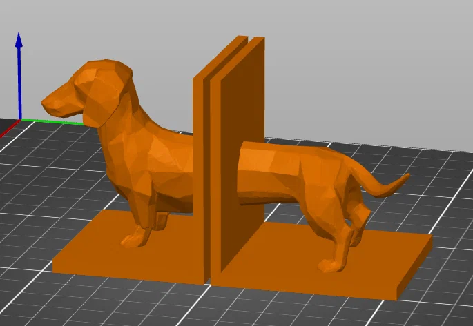 Wiener Warden - Chặn sách hình chó lạp xưởng Low-poly - Image 3