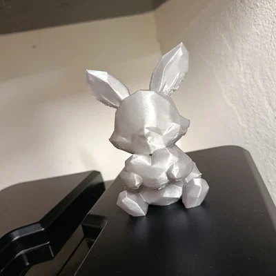 Mô hình chú thỏ ôm tim (Love Bunny) trang trí in 3D dễ thương