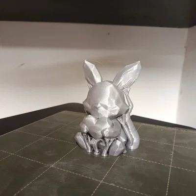 Mô hình chú thỏ ôm tim (Love Bunny) trang trí in 3D dễ thương