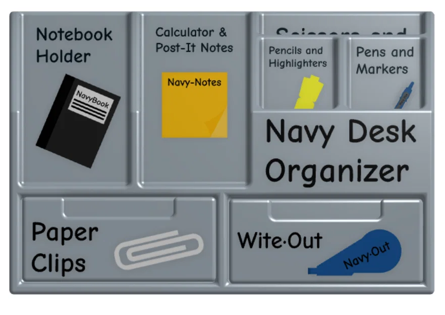 Hộp đựng đồ dùng Navy Desk Organizer - Image 2