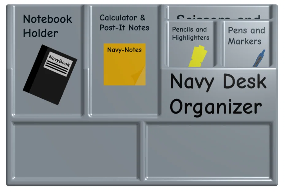 Hộp đựng đồ dùng Navy Desk Organizer - Image 3
