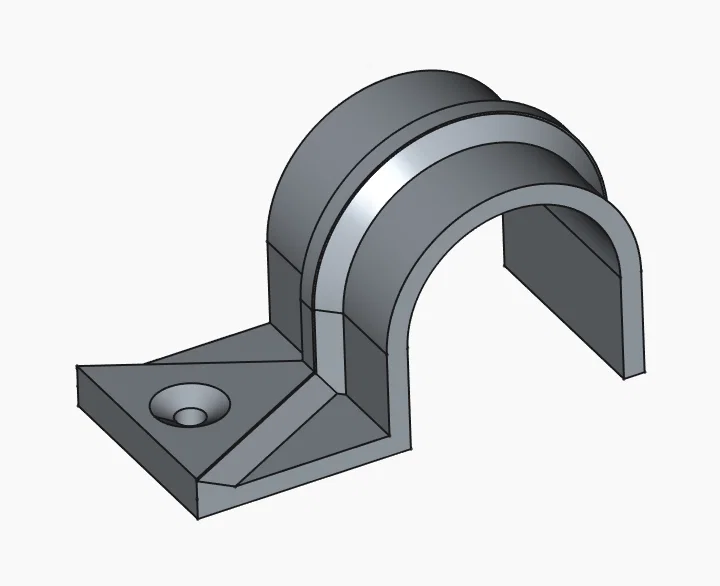 Kẹp giữ ống và dây cáp 1 inch gắn tường in 3D chuyên dụng - Image 1