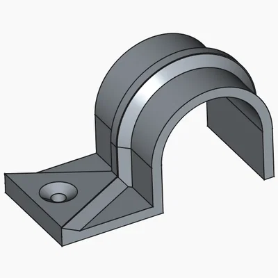 Kẹp giữ ống và dây cáp 1 inch gắn tường in 3D chuyên dụng