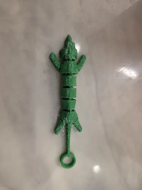 Móc khóa chó xúc xích (wiener dog) khớp nối 3D in linh hoạt - Image 1