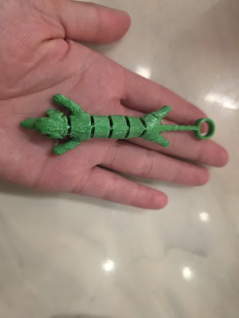 Móc khóa chó xúc xích (wiener dog) khớp nối 3D in linh hoạt - Image 2