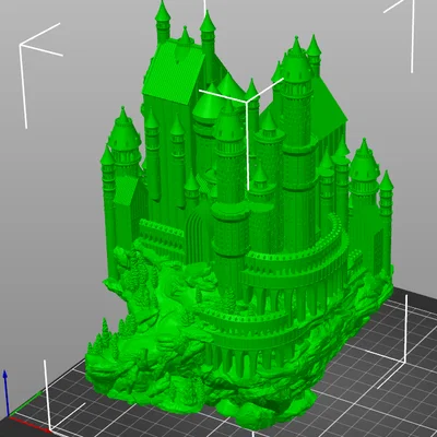 Mô hình lâu đài thời trung cổ (Medieval Castle) in 3D chi tiết