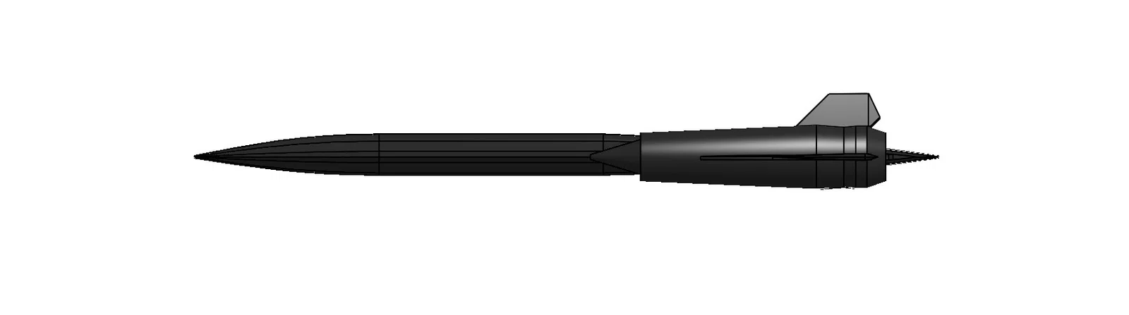 Mô hình in 3D máy bay huyền thoại Sr71 Blackbird chi tiết - Image 2