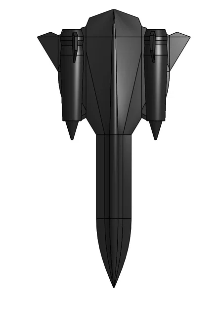 Mô hình in 3D máy bay huyền thoại Sr71 Blackbird chi tiết - Image 3