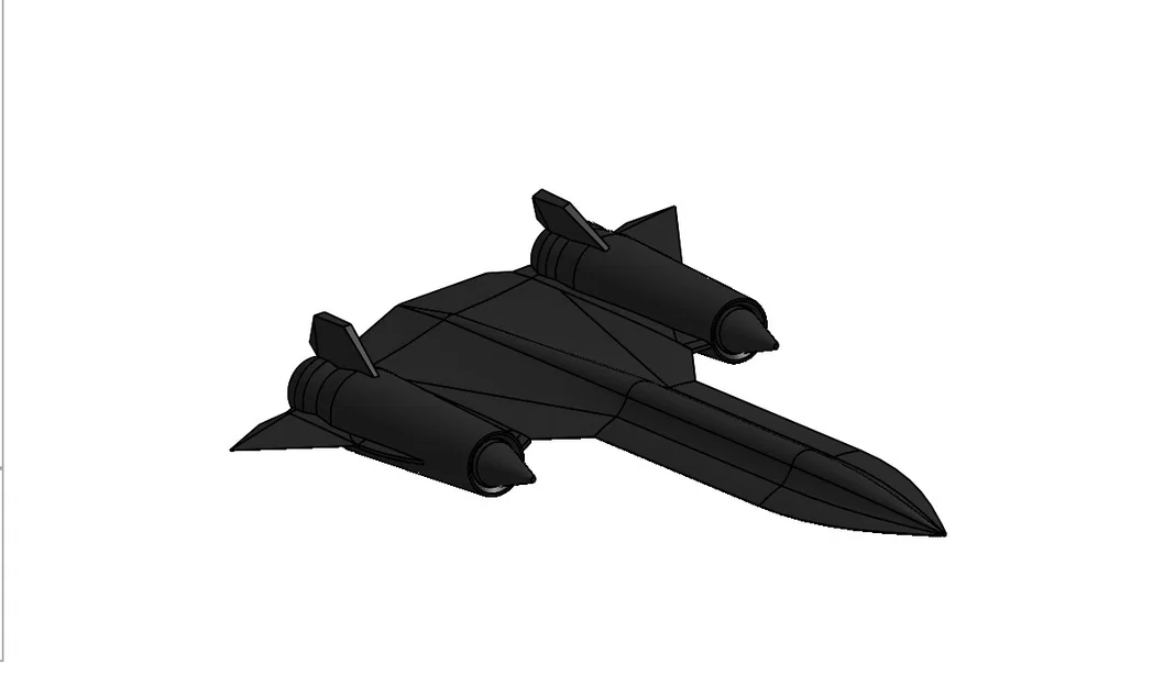 Mô hình in 3D máy bay huyền thoại Sr71 Blackbird chi tiết - Image 5