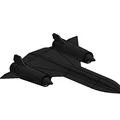 Mô hình in 3D máy bay huyền thoại Sr71 Blackbird chi tiết - Thumbnail 5