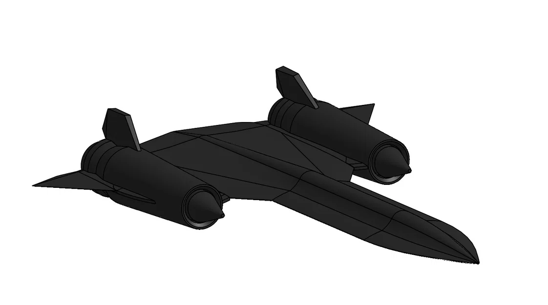 Mô hình in 3D máy bay huyền thoại Sr71 Blackbird chi tiết - Image 7